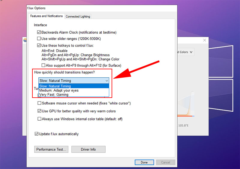 Chọn tốc độ chỉnh độ ấm