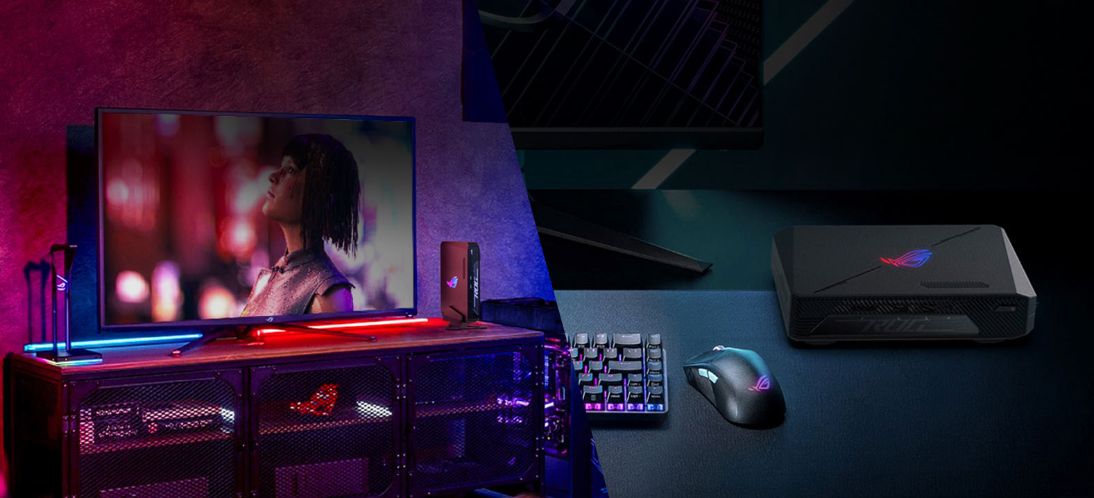 Máy bộ Mini PC Asus ROG NUC RNUC14SRKU7168A1I (Core Ultra 7 155H / 16GB D5 / RTX 4060/ 512GB SSD / Wifi6E / Win11)