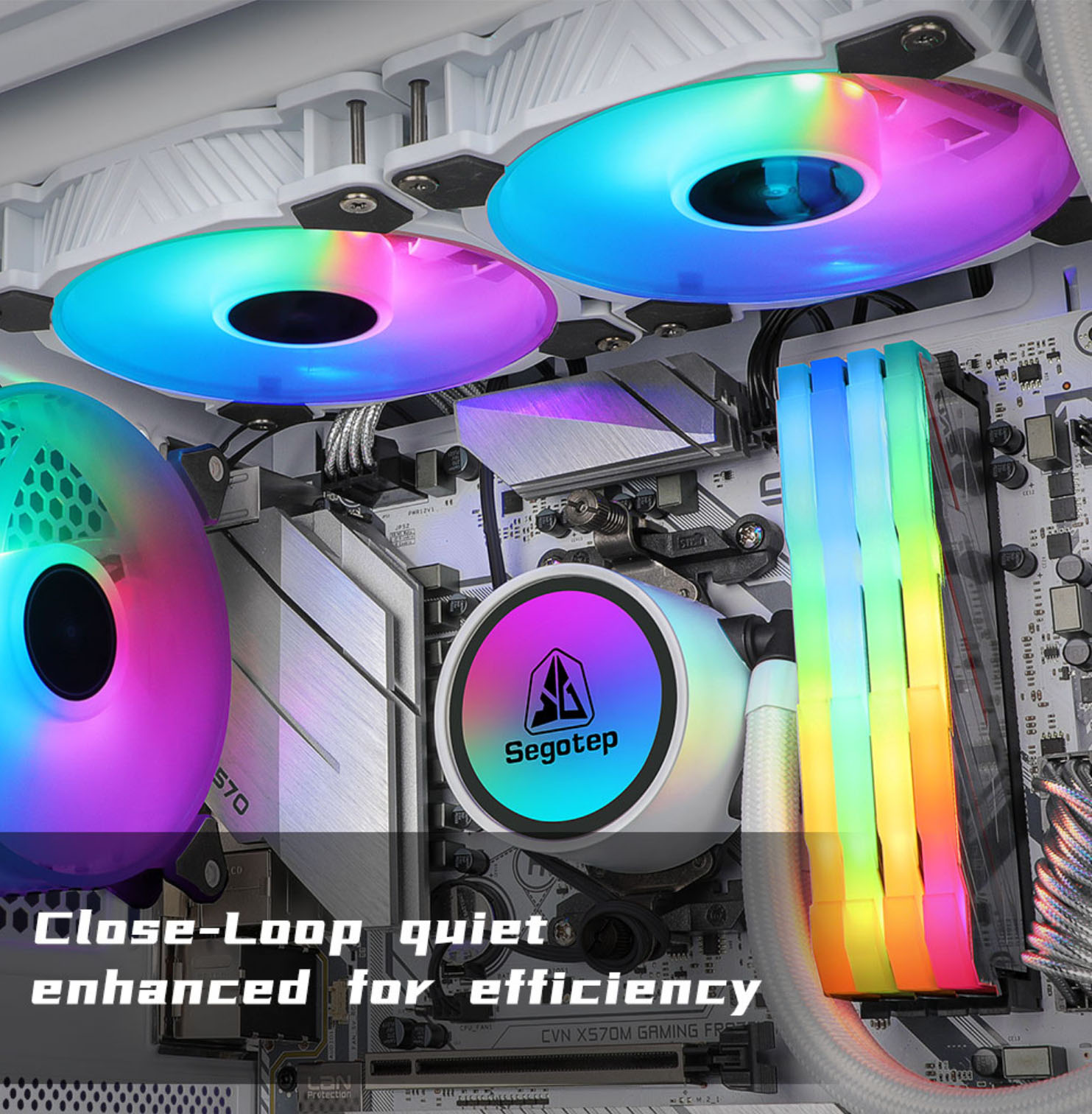 Tản nhiệt nước CPU Segotep Beiced 240 ARGB-W ITX Màu Trắng 
