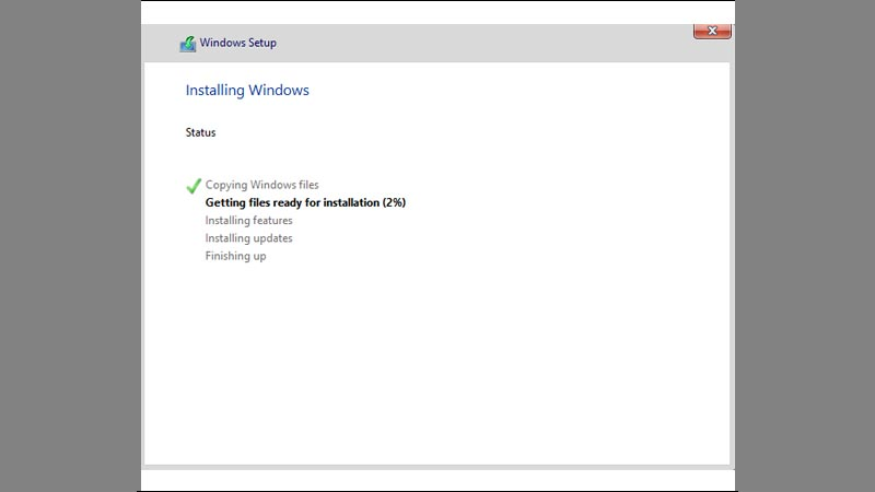 Hệ thống sẽ tự động đưa máy vào vào Windows mới