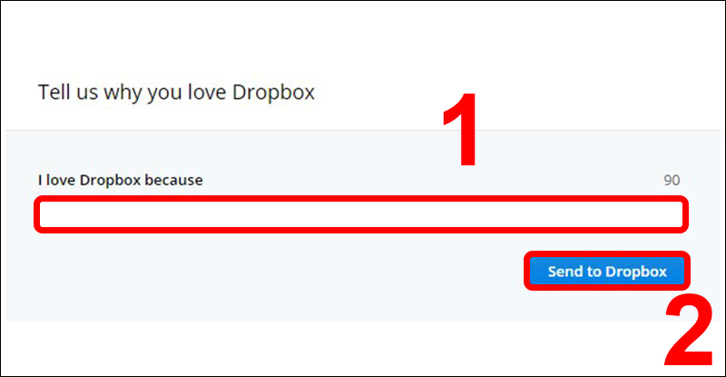 Soạn lời nhắn và gửi cho nhà phát triển Dropbox