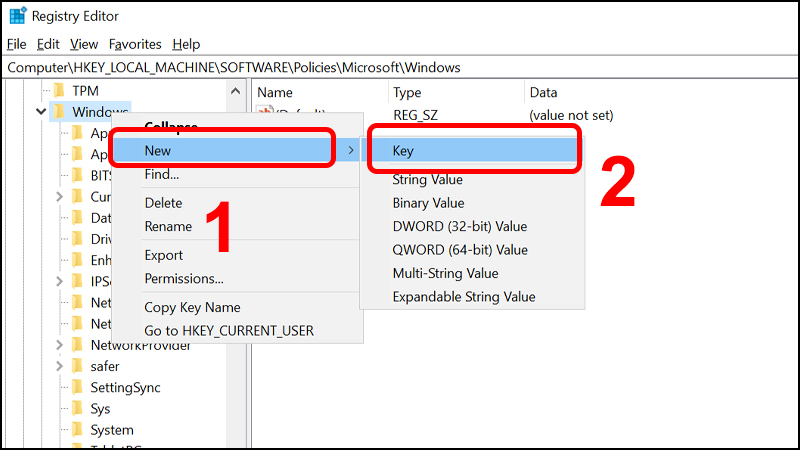 đặt tên thư mục này là Windows Search