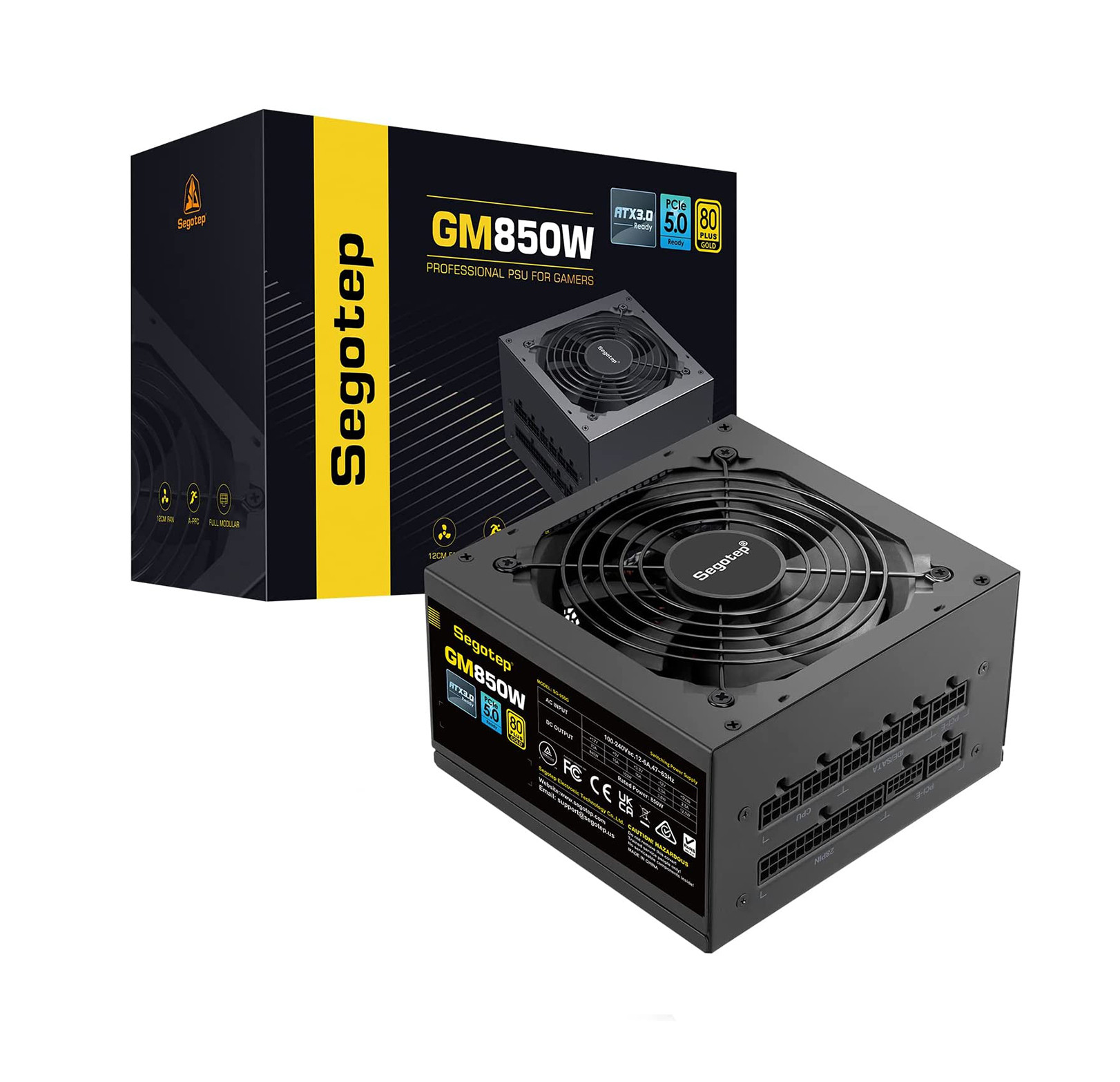 Nguồn máy tính Segotep GM850W 80 Plus Gold