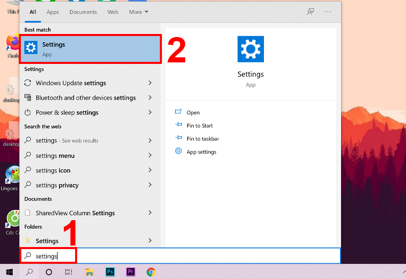 Truy cập vào Settings trên máy 
