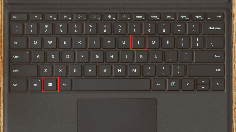 Nhấn tổ hợp phím Windows + I để truy cập Setting