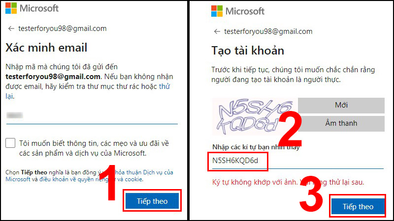 Nhập các kí tự bạn nhìn thấy để xác nhận bạn không phải người máy