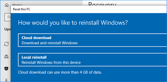Tải Windows từ hệ thống lưu trữ đám mây