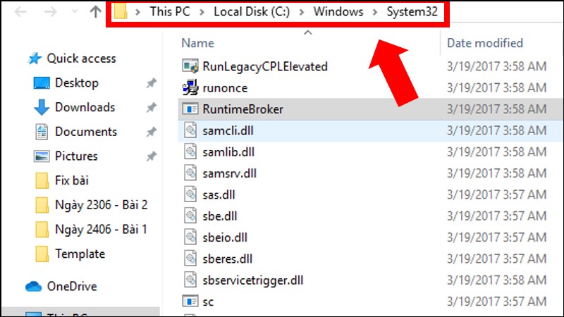 Địa chỉ file là C:\Windows\System32 là địa chỉ tin cậy