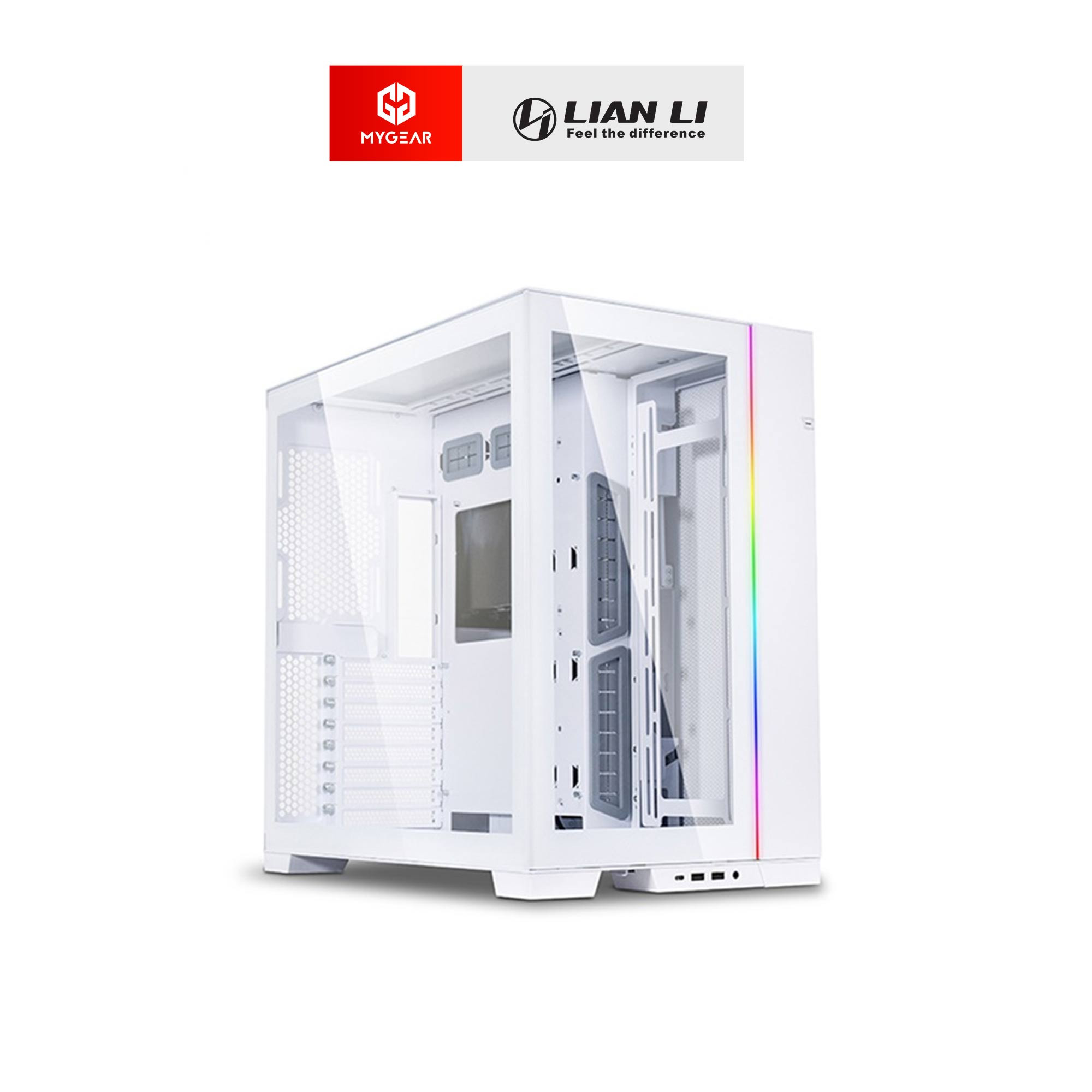 Vỏ Case Lian-Li O11 Dynamic EVO White với thiết kế trắng tinh khiết