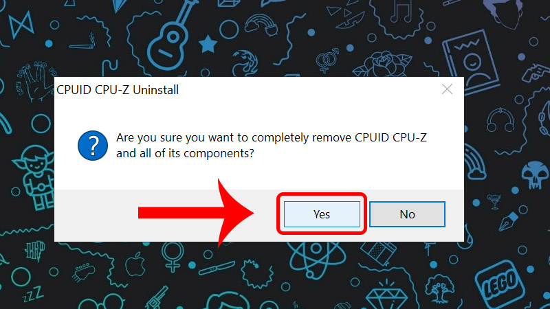Bấm Yes để gỡ ứng dụng