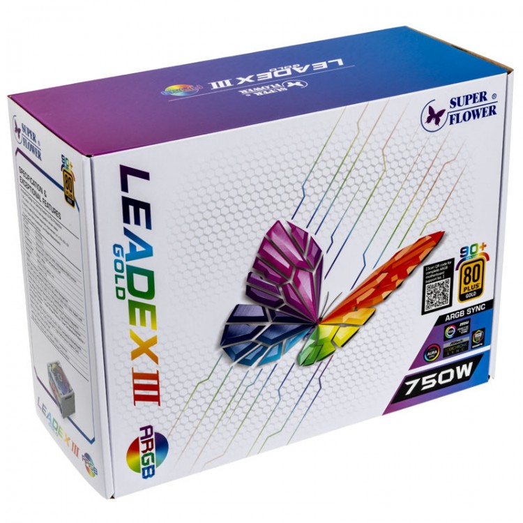 Nguồn máy tính Super Flower Leadex III Gold ARGB 850W PCIe 5.0 White 