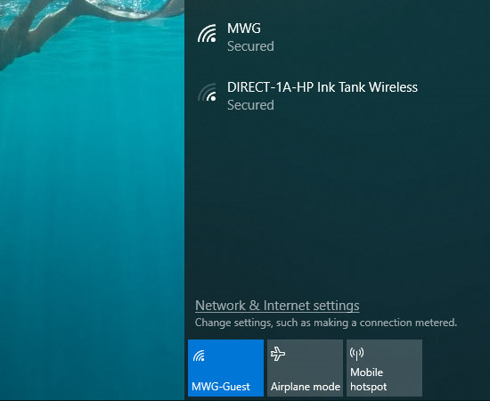 Kết nối lại Wifi