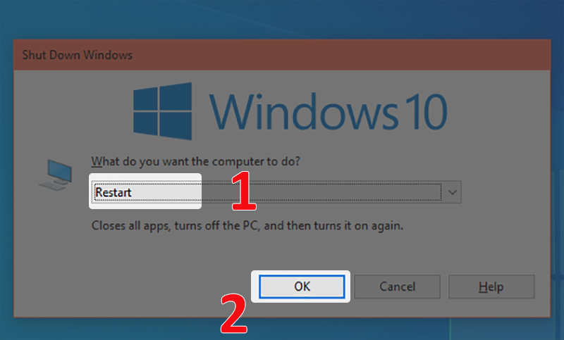 Khởi động lại Windows có thể giúp khắc phục một số lỗi mất âm thanh