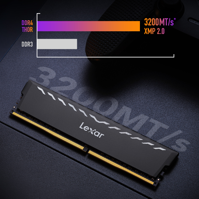 Ram PC Lexar Thor 8GB Bus 3200Mhz DDR4 (LD4BU008G-R3200GSXG)