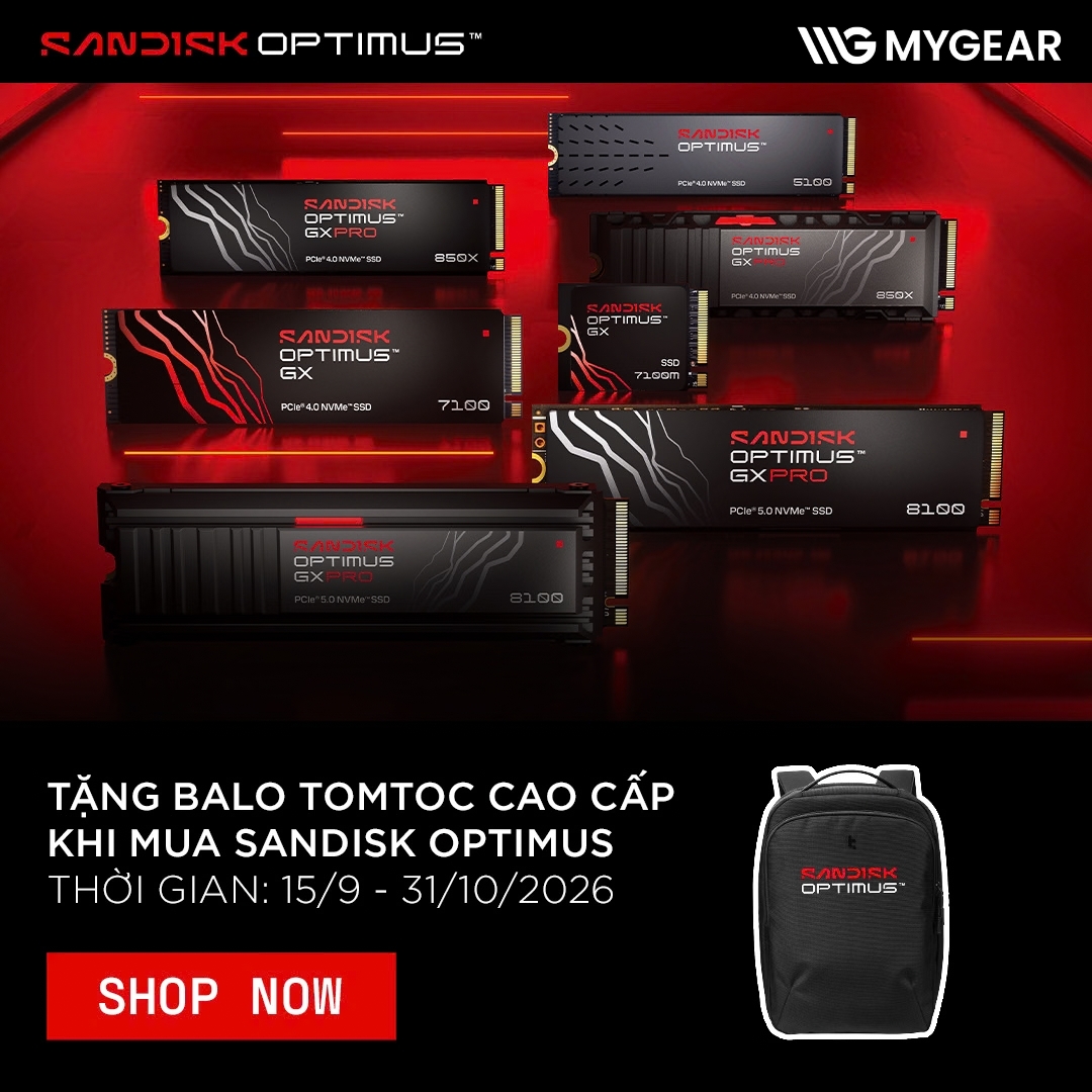 Mua SanDisk Optimus - Nhận balo Tomtoc 1,5 triệu